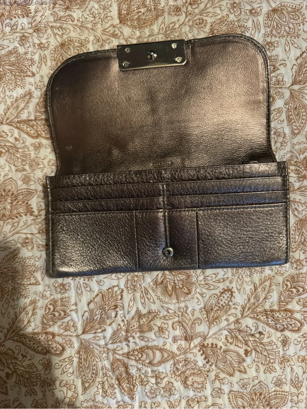 Coach leather clutch
